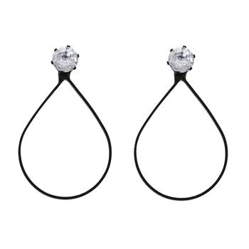 stylish oval shaped lightweight fancy earring for women  2