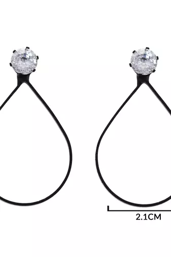 stylish oval shaped lightweight fancy earring for women 