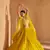 Yellow Embroidery Sequins Chinon Silk Lehnga, Blouse with Jacket.- (Size Up to 42")