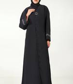 Everyday wear kashibo abaya  v-neck, front open button-down style