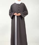 Elegant 2-piece kashibo abaya with crepe contrast inner lining