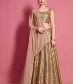 Golden color lehenga choli set
