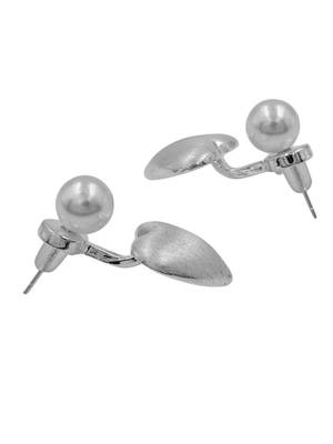 Heart shape designer silver plated designer earrings for women 4