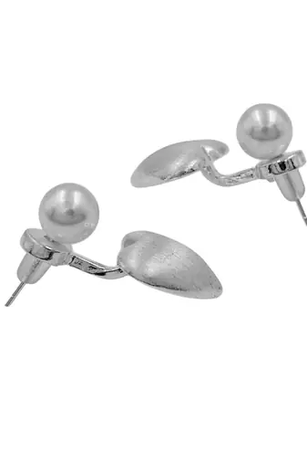 Heart shape designer silver plated designer earrings for women