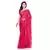 Cotton blend handloom pink jamdani saree