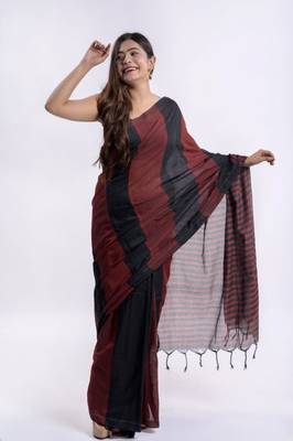 Handspun cotton multi handloom saree 2