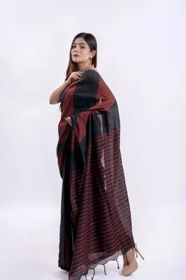 Handspun cotton multi handloom saree 3