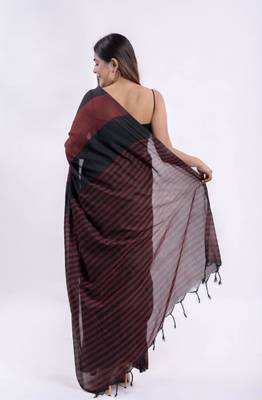 Handspun cotton multi handloom saree 5