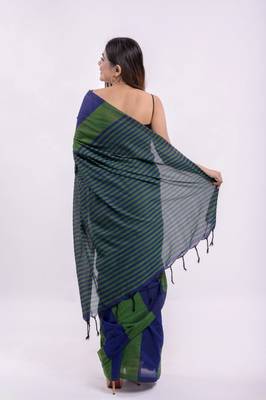 Handspun cotton multi handloom saree 5
