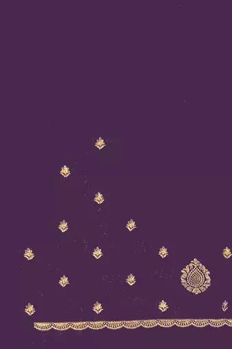 Purple Zari Embroidered Two Tone Art Silk Saree With Matching Blouse Piece