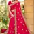 Magenta Zari Embroidered Two Tone Art Silk Saree With Matching Blouse Piece