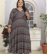 Multicolor printed rayon long kurti 