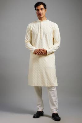 Arruga stylish rayon embroidery kurta pyjama set 1