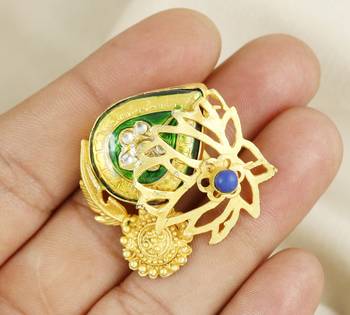 Lapis lazuli meenakari vintage ring adjustable 2