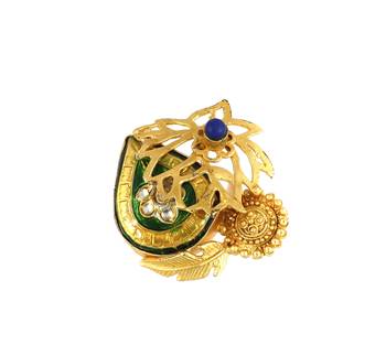 Lapis lazuli meenakari vintage ring adjustable 3