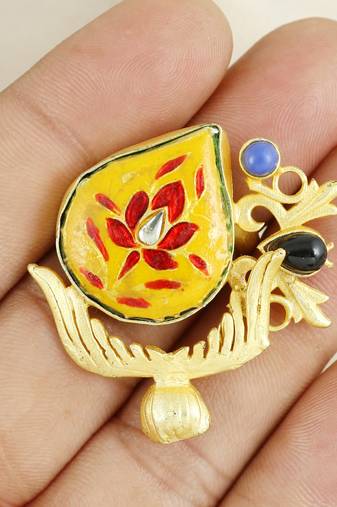 Lapis lazuli gold plated brass ring adjustable