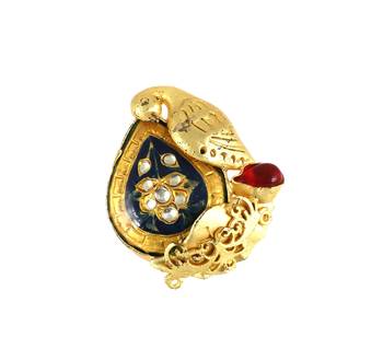 Red onyx gold plated brass ring adjustable 3