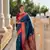 Teal blue paithani rich weaved pallu saree with blouse