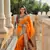 Orange paithani rich weaved pallu saree with blouse