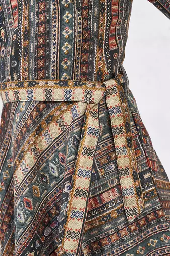 Multicolor print cotton dress