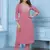 Pink embroidered cotton kurta set