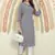 Grey embriodered viscose kurti