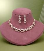 White color american diamond necklaces set