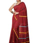 Red Nimki Aplic  Cotton blended Saree 