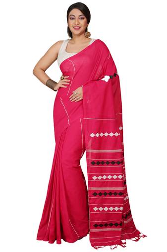 Pink Nimki Aplic Cotton blended Saree 