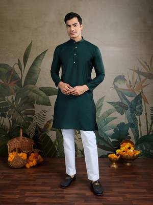 Green viscose silk thread embroidered with swarovski work wedding festival party wear straight kurta with jacket 4