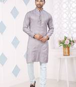 Lavender jacquard silk pintex,weaving jacquard designer ethnic festive wear men's kurta payjama
