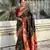 Dark green soft silk blend wevon paithani meenakari ceremonial saree