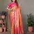 Wevon heavy banarasi tissue silk orange ethnic ceremonial saree