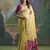 Ethnic yellow muga cotton fancy woven saree