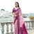 pink woven soft silk blend saree in with print work
