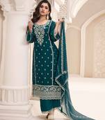 Rama beautiful designer embroidery work chiffon fabric salwar kameez