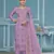 Lavender roman cotton fabric embroidery with hand work festive salwar kameez