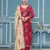 Burgundy viscosee organza fabric printed with embroidery and hand work festive salwar kameez