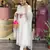 White chanderi silk festive wear readymade suit for girlie looks