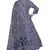 Blue rayon cotton fabric ethnic suit with printed