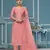Peach roman cotton fabric embroidery, hand work ethnic salwar suit