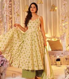 Pista beautiful muslin fabric designer digital printed girlie ceremonial dress
