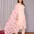 Pink sophisticated chanderi fabric embroidered work,printed girlie suits