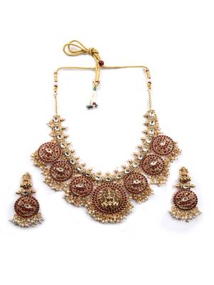 Traditional ruby kemp pushp chakra necklace set 2