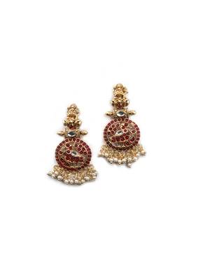 Traditional ruby kemp pushp chakra necklace set 4