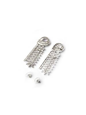 Handcrafted silver plated cz hook style necklace set 5