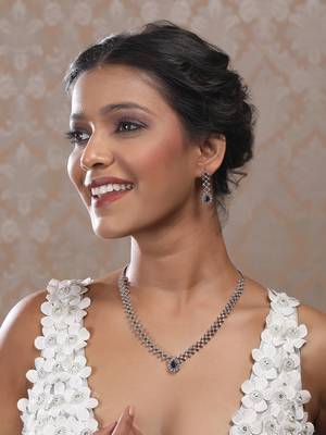 Handmade pink ad pendant style necklace set 2