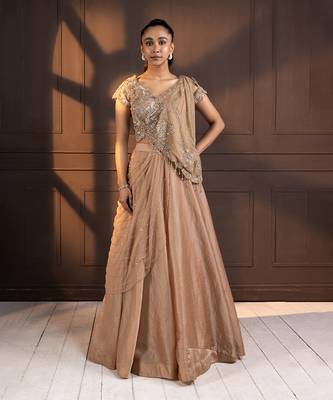 Golden Glow Embellished Lehenga Set 1