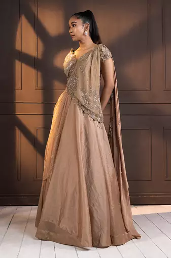 Golden Glow Embellished Lehenga Set
