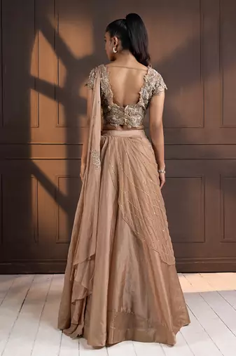 Golden Glow Embellished Lehenga Set